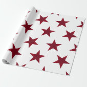 Golden Stars Pattern 7 Cadeaupapier (Uitgerold)