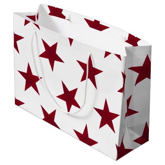 Golden Stars Pattern 7 Groot Cadeauzakje (Achterkant Gekanteld)