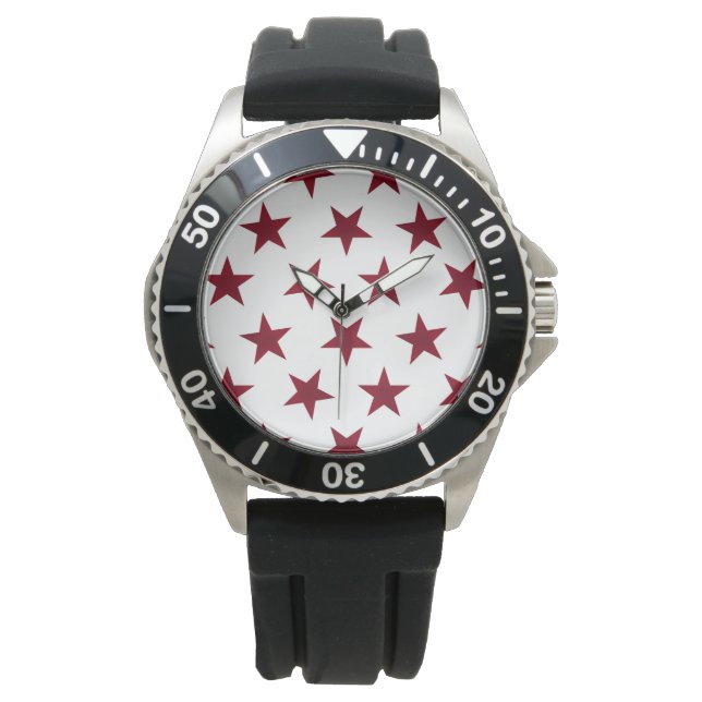 Golden Stars Pattern 7 Horloge (Voorkant)