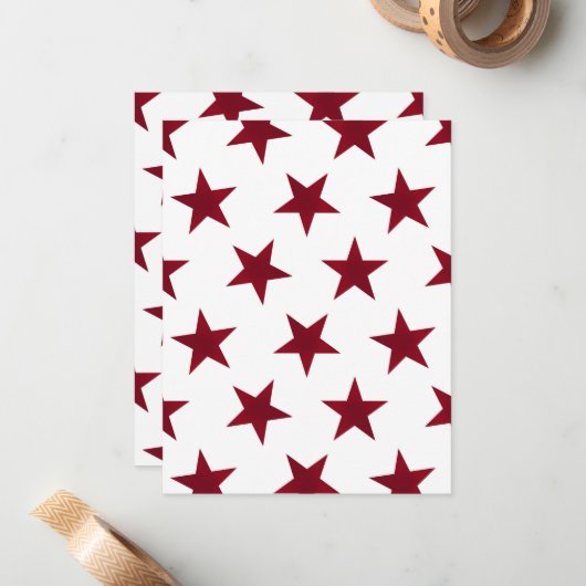 Golden Stars Pattern 7 Notitiekaartje (Voorkant / Achterkant in situ)