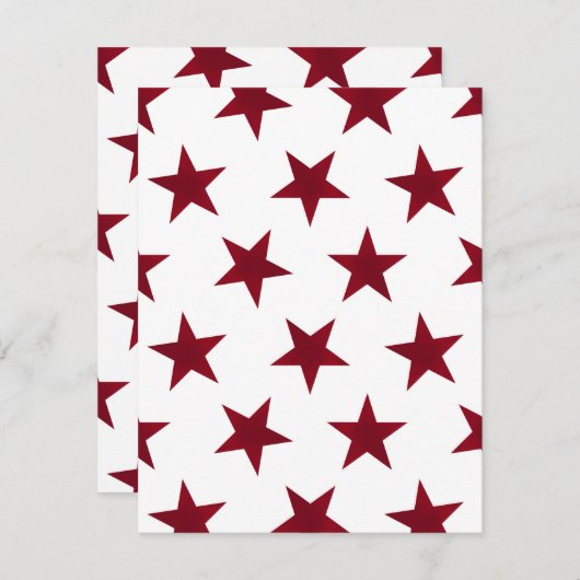 Golden Stars Pattern 7 Notitiekaartje (Voorkant / Achterkant)