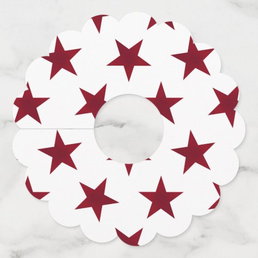 Golden Stars Pattern 7 Wijnglaslabel (Voorkant)