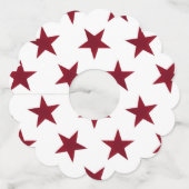 Golden Stars Pattern 7 Wijnglaslabel (Achterkant)