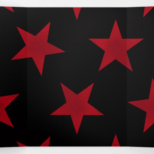 Golden Stars Pattern 8 Drieluik Wenskaart (Binnenkant midden)