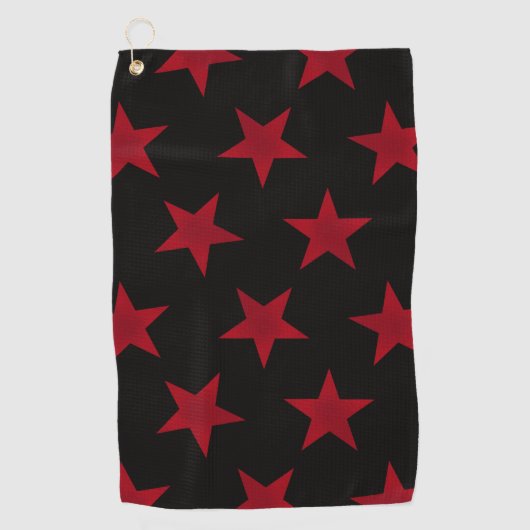 Golden Stars Pattern 8 Golfhanddoek (Voorkant)