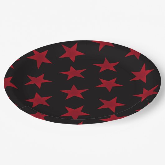 Golden Stars Pattern 8 Papieren Bordje (Gekanteld)