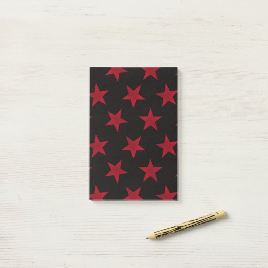Golden Stars Pattern 8 Post-it® Notes (Op bureau)