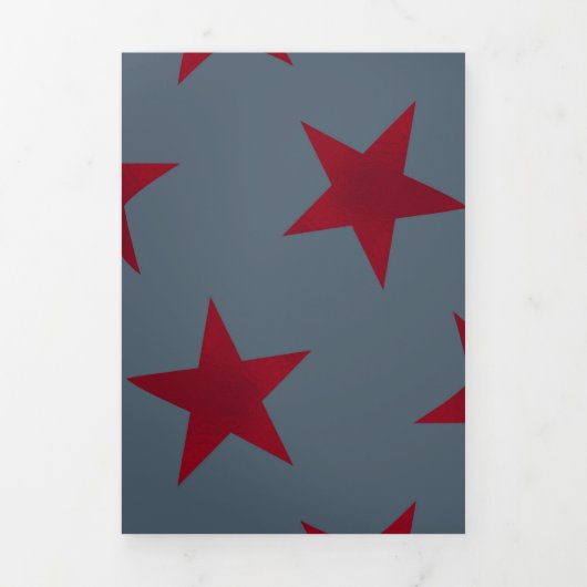 Golden Stars Pattern 9 Drieluik Wenskaart (Cover)