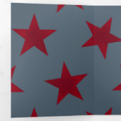 Golden Stars Pattern 9 Drieluik Wenskaart (Binnenzijde eerst)