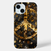 Golden Stars Peace Symbool Telefoonhoes Case-Mate iPhone Case (Achterkant)