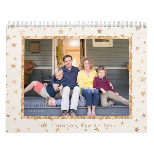 Golden Stars Photo Calendar Cream Kalender (Hoes)
