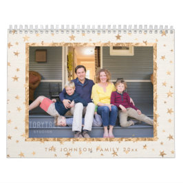 Golden Stars Photo Calendar Cream Kalender