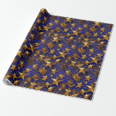 Golden Stars Print Wrapping Sheet Cadeaupapier (Uitgerold)