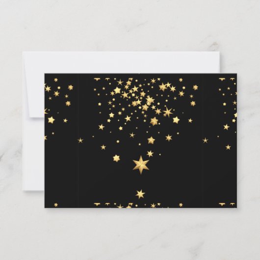 Golden Stars RSVP Kaartje (Voorkant)