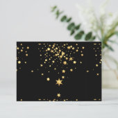 Golden Stars RSVP Kaartje (Staand voorkant)