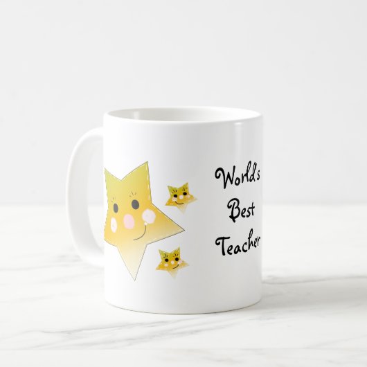 Golden Stars - 's Werelds beste leraar Mok (Voorkant links)