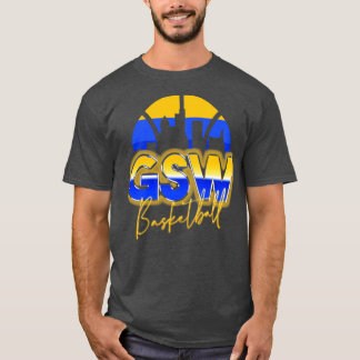 Golden State Basketbal Retro 90s Chrome Skyline T-shirt