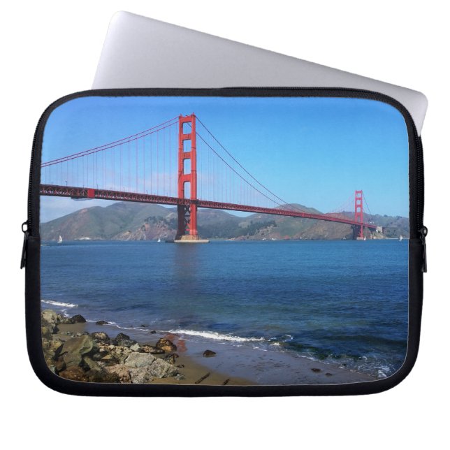 Golden State Bridge - San Francisco, Californië Laptop Sleeve (Voorkant)
