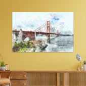 Golden State Bridge San Francisco Canvas Afdruk (Insitu (Woonkamer))
