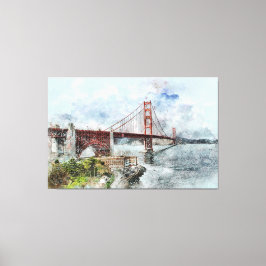 Golden State Bridge San Francisco Canvas Afdruk