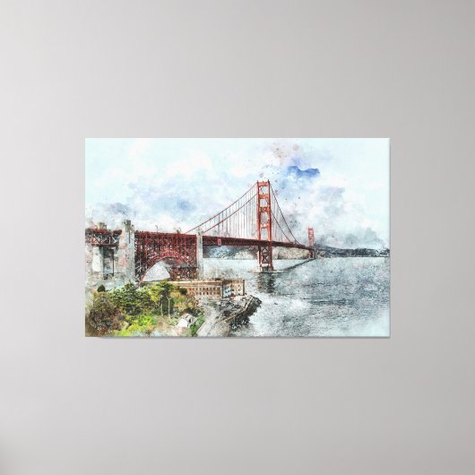 Golden State Bridge San Francisco Canvas Afdruk (Voorkant)