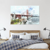 Golden State Bridge San Francisco Canvas Afdruk (Insitu (Slaapkamer))