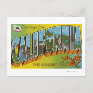 Golden State - Large Letter Scenes Briefkaart
