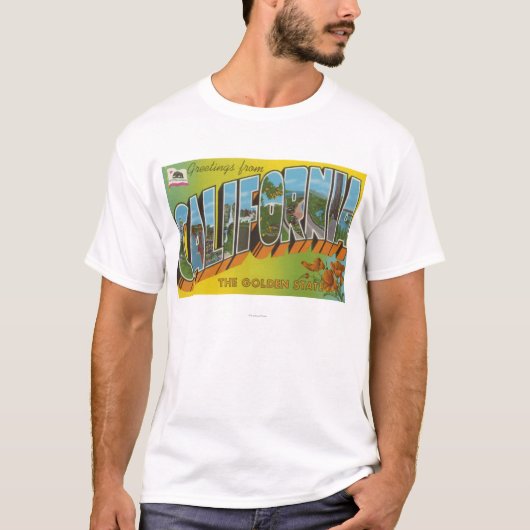 Golden State - Large Letter Scenes T-shirt (Voorkant)