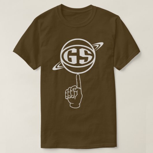 Golden State Spinning Ball Wit T-shirt (Design voorkant)