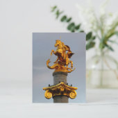 Golden Statue of Saint George, Republiek Georgië Briefkaart (Staand voorkant)