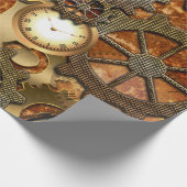 Golden steampunk cadeaupapier (Hoek)
