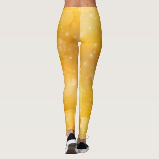 Golden sterren geel en wit leggings (Achterkant)