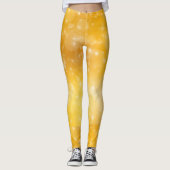 Golden sterren geel en wit leggings (Voorkant)