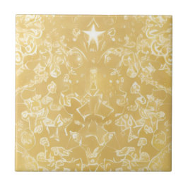 Golden sterren mozaïek decoratief tegeltje