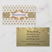 Golden sterren visitekaartje (Voorkant / Achterkant)
