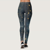 Golden Sterrennacht – Luxe Celestial Activewear Leggings (Achterkant)