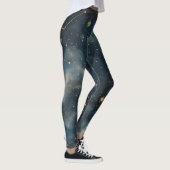 Golden Sterrennacht – Luxe Celestial Activewear Leggings (Rechts)
