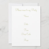 Golden Stiletto Shoe Invitation Cards Kaart (Achterkant)