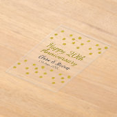 Golden stippen glitter vrolijke 20ste verjaardag b acryl uitnodigingen (Laagn)