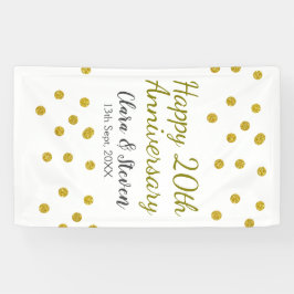 Golden stippen glitter vrolijke 20ste verjaardag b spandoek