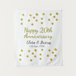 Golden stippen glitter vrolijke 20ste verjaardag b wandkleed
