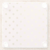 Golden stippen op roze achtergrond glazen onderzetter (Achterkant)