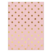 Golden stippen op roze achtergrond tafelkleed (Voorkant)