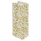 Golden Stippen Wine Gift Bag Wijn Cadeautas (Achterkant Gekanteld)