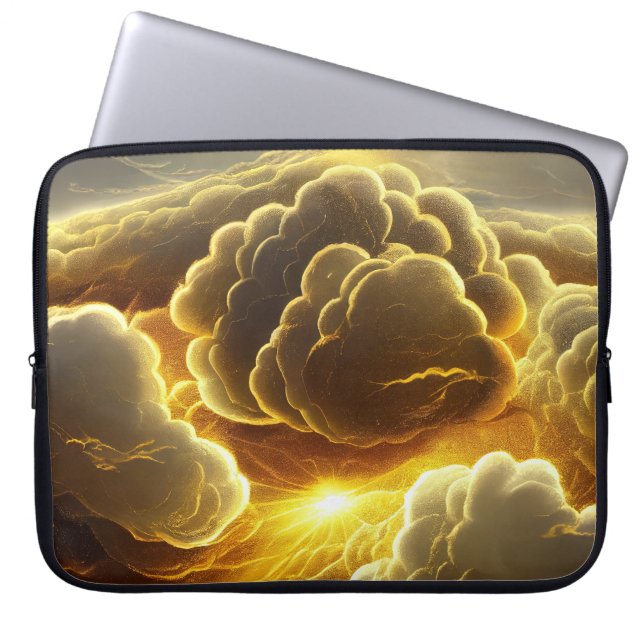GOLDEN STORM CLOUDS LAPTOP SLEEVE (Voorkant)