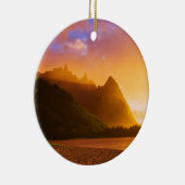 Golden strand sunset, Hawaii Keramisch Ornament (Rechts)