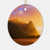 Golden strand sunset, Hawaii Keramisch Ornament (Links)