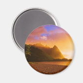 Golden strand sunset, Hawaii Magneet (Voorkant / Achterkant)