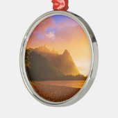 Golden strand sunset, Hawaii Metalen Ornament (Links)