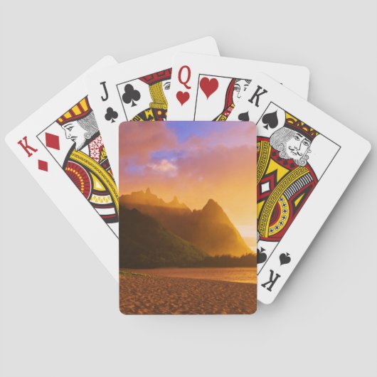 Golden strand sunset, Hawaii Speelkaarten (Achterkant)